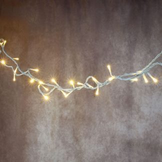 Indoor LED String Lights - warm white on white cable